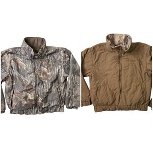 Whitewater Outdoors Jacket Camo Reversible Brown Mens Large Insulated Hunting
